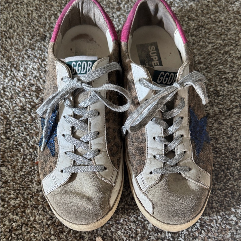 Golden Goose Women's Sneakers - Brown, Pink, Blue, Leopard